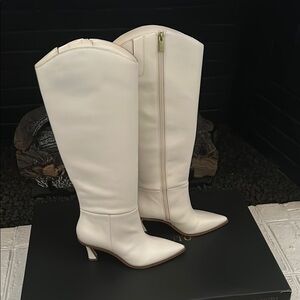 Vince Camuto White Over the Knee Boots